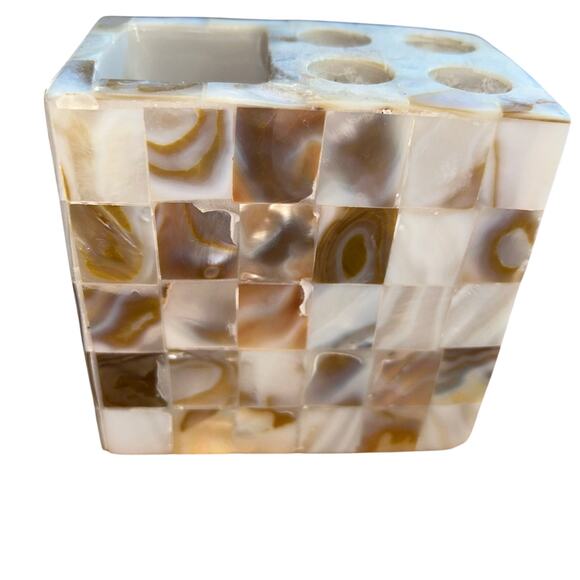 Capiz Mother of Pearl Toothbrush & toothpaste Holder Bed Bath & Beyond - Picture 6 of 11